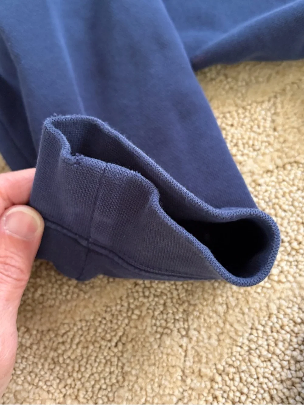 Nike Men's Dark Blue Pullover Hoodie with Swoosh - Picture 5 of 11